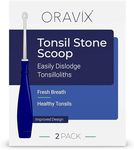 Oravix Tonsil Stone Remover, Fight Bad Breath, Easily Navigate Tonsil Crypts, Tonsil Stone Removal Tool with 3 Nozzles & LED Light, Tonsil Cleaner, Tonsil Stones Removal at Home, 2 Pack Curettage Pick