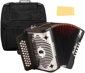 Hohner 3100FB Panther Diatonic Button Accordion in F key accordion Bundle with Accordion Gig Bag