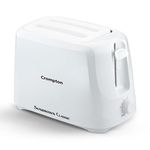 Crompton SunBrown Classic Pop-up Toaster 700W with Removable Crumb Tray | 6 Browning Levels with Cancel Function | Dust Cover Plate | White Cool Touch Body