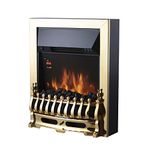 Warmlite Whitby 2kW LED Electric Fire Inset with Remote Control, 2000W, Brass