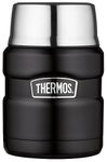 Thermos 16-Ounce Stainless King Vacuum-Insulated Food Jar with Folding Spoon (Matte Black)