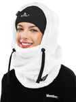 Shy Velvet Thermal Balaclava Unisex Wind-Resistant Ski Mask Fleece Cycling Motorcycle Balaclava Men Face Coverings Women Cold Weather Face Mask Female White