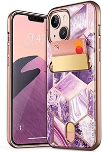 i-Blason Cosmo Wallet Case for iPhone 13 6.1 inch (2021 Release), Slim Designer Wallet Protective Case with Card Holder (Ameth)