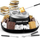 S'MORES GALORE™ Electric Smores Maker Tabletop Indoor - Perfect Family Smore Maker All Year Long - Indoor Marshmallow Roaster Smores Kit & Serving Tray - Electric S'mores Maker w/4 Skewers