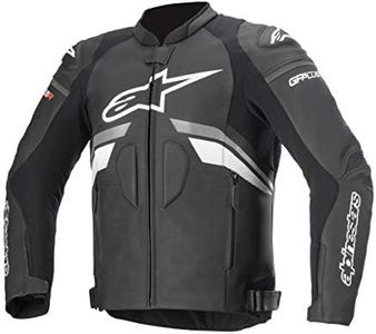 Alpinestars GP Plus R V3 Airflow Leather Men's Street Motorcycle Jackets - Black/Dark Gray/White / 58