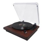 Bluetooth Record Player, 3 Speed Turntable with Built-in Speakers, Supports Bluetooth Input & Output, USB/SD Playback and Recording,FM Radio, Line Out, AUXin, Earphone Jack