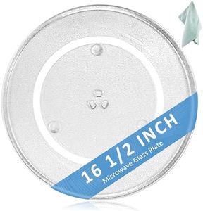 16.5" Microwave Glass Plate Compatible with Pana.sonic G.E Microwaves WB48X10046 Turntable Plate Replace F06014M00AP WB48X29704 5304519348 WPW10510836 Fit for Frigi-daire Whi-rlpool by Fetechmate