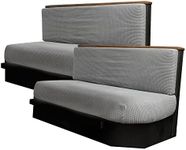 Hudson Comfort RV Dinette Cushion Covers - Microfiber Stretchable Fabric Designed to Fit Wide Variety of Seats - Camper Cushion Slipcovers - Includes 2 Backrest Covers & 2 Bench Covers (Gray, 2 Sets)