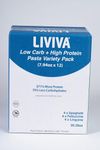 LIVIVA Low Carb High Protein KETO Pasta Variety Value Pack (Case of 12: 4 X Linguine, 4 X Spaghetti, 4 X Fettuccine), 27g of Protein, 8g Net Carbs, Diabetic-Friendly - Made with Pea Protein, Mulberry Leaf and Konjac