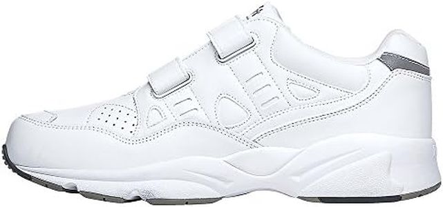 Propet Mens Stability Slip On Walking Walking Sneakers Shoes - Black, White, 16 XX-Wide