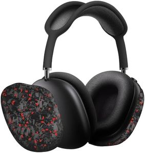 MONOCARBON Real Carbon Fiber Case for AirPods Max (2024/2020), Military-Grade Protective Hard Cover for Apple Headphones, Unique Forged Matte, Scratch-Resistant, Essential Accessories-Matte Red