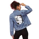 Freehand Women's Slim Fit Long Sleeve Denim Jacket (1221-DNMJKT-124_Dark Blue_S)