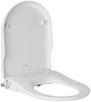 Cefito Bidet Toilet Seat, Non Electric Toilets Cover Portable Smart Wash Clean Seats Spray Set Home Travel Bathroom Attachment, with Dual Nozzle Adjustable Flush Volume Lockable White