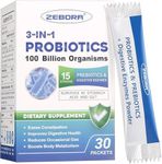 Probiotics-for-Women 100-Billion-CFU Prebiotics-and-Probiotics Powder for Men, Kids, Acidophilus Probiotic, 3-in-1 Formulated Shelf Stable Digestive Enzymes