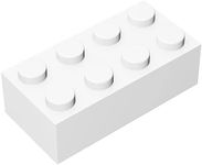 WEBRICK Classic Bulk Brick Block 2x4, 300 Piece Building Brick White, Compatible with Lego Parts and Pieces 3001, Creative Play Set - Compatible with Major Brands(Colour:White)