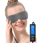 Aroma Season Heated Eye Mask for Dry Eyes, USB Heated Eye Mask with Temperature and Timer Control, Warm Eye Compress to unclog glands, Relieve Dry Eye Syndrome, Styes, MGD and Blepharitis (Dark Gray)