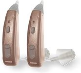 Lexie Lumen Self-Fitting OTC Hearing Aids | Mild to Moderate Hearing Loss | Bluetooth Hearing Aid with Invisible Fit | Directional Hearing, Advanced Battery Power, and Smartphone Control (Bronze)