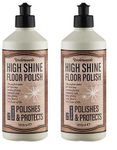 Underwoods High Shine Floor Polish Slip Resistant, 500ml (Pack of 2)