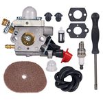 Mikatesi C1M-S207A FS56 FS56RC Carburetor Kit for Stihl FS56 FS56R FS70 FS70R FS70RC KM56 KM56RC Trimmer Weed Eater Carb Replace Parts OEM 4144 120 0603 4144 120 0600