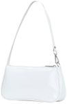 Floerns Women's Retro Classic Shoulder Bag Small Tote Handbag Clutch Purse White One-Size