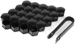 MIKKUPPA 24PCS Lug Nut Covers - Bla