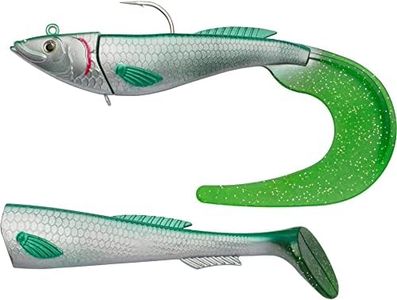 Berkley PowerBait Power Herring - Large Saltwater Soft Bait Fishing Lure for Big Cod, Halibut, Coalfish & Ling - Paddle Tail & Curl Tail Supplied