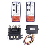 12V 250A Winch Solenoid Relay Contactor + 2pcs Wireless Winch Remote Control Kit, 3000 Lbs -5000 Lbs Heavy Duty Contactor Switch for ATV UTV SUV Boats 4x4 Vehicles Trailers Trucks