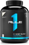 Rule 1 Whey Blend | 100% Whey Protein From Whey Concentrates, Isolates, & Hydrolysates | 24 Grams Protein, 5 Grams BCAAs, & 4 Grams Glutamine Per Serving (5LB, Vanilla Ice Cream)