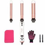 3 in 1 Auto Rotating Curling Iron - TOP4EVER Automatic Hair Curler with Interchangeable Curling Wand (0.75", 1", 1.25"), Adjustable Temp, Instant Heat Hair Styling Hot Tools for All Hair Types …