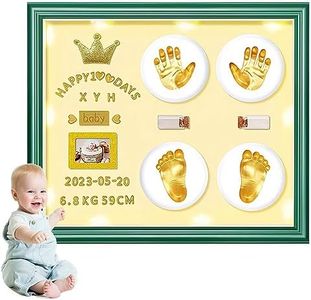 MCstars Newborn Hand and Footprint Clay Photo Frames, Baby Footprint Keepsake Sets, Impression Clay Hand Mould Casting and Keepsake Photographs, Nursery Decorations and Newborn Gifts, Baby Registry