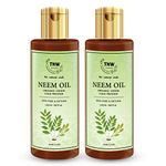 TNW-THE NATURAL WASH Pure Neem Oil (Pack of 2 * 100ml) | Enriched With Neem Seeds | Neem Oil for Hair & Skin | Neem Oil For Face | Remove Pimples, Acne & Cure Fungal Infection | 100% Pure & Natural