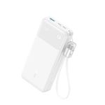 Anker Power Bank 20000 mAh with 3-Port 30W Max PD Fast Charge, Compatible iPhones, iPads, Macbooks, Samsung Smartphones and Other Android Devices - White