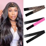 Dimeho 3 Pcs Elastic Wig Bands Adjustable Lace Melting Band Front Laying Strap Wrap To Lay Hairline Edges Wig Belt Tape for Grip Keeping Wigs in Place Spritz Spray Frontal Graduation