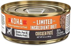 KOHA Limited Ingredient Diet Chicken Pate for Cats - Single Meat Wet Cat Food for Sensitive Stomachs - Pate Cat Food with No Fillers - 5.5oz Pack of 24