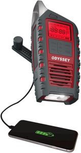 Eton Odyssey Hand Crank NOAA Weather Radio – AM/FM, Bluetooth, Solar, Phone Charger