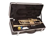 Odyssey OTR140 Debut 'Bb' Trumpet Outfit with Deluxe Case & Accessory Kit - Instrument with Brass Body and Lead Pipe - Ideal for Beginners and Professionals