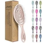 Ninabella Organic Detangling Hair Brush for Women, Men & Children - Does not Pull on Hair - Hair Straightening Brushes for Straight, Curly & Wet Hair - Unique Spiral Hairbrush