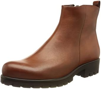 ECCO Women's MODTRAY Hydromax Water-Resistant Ankle Boot, Cognac, 9-9.5