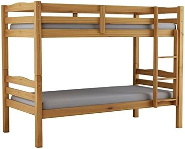 Arredo Stock Letto a castello in legno di pino massello utilizzabile come due letti singoli, 90x190x150 cm (Legno)