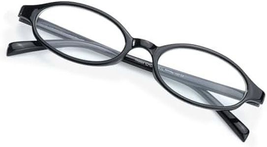 DreamCalf Trendy Fake Glasses Small Oval Y2K Eyewear Clear Non Prescription Glasses for Women's Cosplay Anti Blue Light