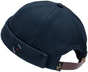 CLAPE Docker Hat Brimless Sailor Fisherman Skullcap Rolled Cuff Harbour Hat Beanie Cap