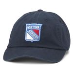 AMERICAN NEEDLE Blue Line Collection NHL National Hockey League Team Baseball Hat Adjustable Buckle Strap Dad Cap, New York Rangers (Navy), One Size