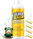 ResinCrete Sealer, 502ml Clay Gloss Varnish, Air Dry Clay Glaze, Clear Coat Non-Toxic, Fully Waterproof for ResinCrete Vase, Stain&Scratch Resistant, Anti-Yellow UV Protection for Plaster (Clear,17OZ)