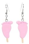 Bluebubble ICE CREAM PARLOUR Funny Feet Dangle Earrings on Gift Card