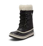 SOREL Women's Winter Carnival Waterproof Boot - Black, Stone - 10