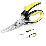 Detachable Multi-Purpose Kitchen Scissors, CUNKA Super Sharp Heavy-Duty Kitchen Shears, Dishwasher-Safe Spring-Loaded Poultry Scissors, Multifunctional Chicken Shears Poultry Shears in Separate Parts, Chicken Scissors with Safety Handle Lock