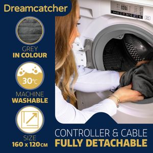 Dreamcatcher Heated Throw Blanket – Grey Electric Fleece