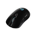 Logitech G703 LIGHTSPEED Wireless Gaming Mouse, HERO 25K Sensor, 25,600 DPI, RGB, Adjustable Weights, 6 Programmable Buttons, Long Battery Life, POWERPLAY-compatible, PC/Mac - Black