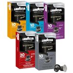 Lavazza Espresso Capsules Compatible with Nespresso Original Machines Variety Pack (Pack of 60) ,Value Pack, Blended and roasted in Italy, 6 Packs of 10 single serve Nespresso pods