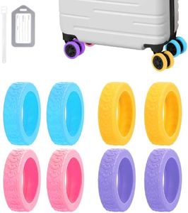 Luggage Wheel Covers, 8 PCS Silicone Wheel Protector Covers for 2-2.6 inches 8-Spinner Wheels, Wear-Resistant, Anti-Noise Wheel Covers for Luggage, Suitcases or Office Chair Caster Wheels (Multicolor)